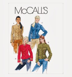 5190 MCCALLS LINED COLLAR PRINCESS JACKETS EPAULETS / PEPLUM OR NOT PATTERN 12-16 UNCUT